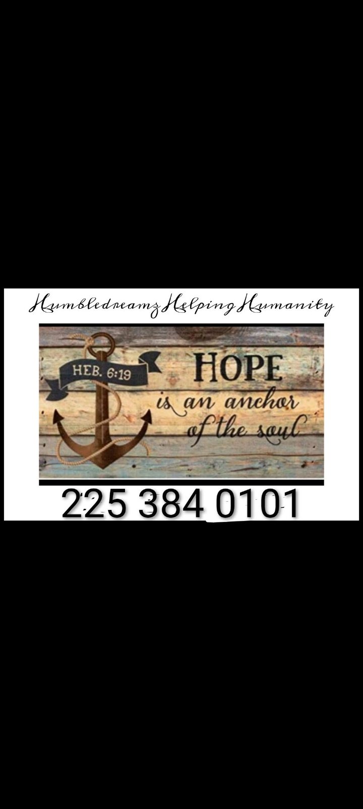 HOPE is an anchor of the soul — Hebrews 6:19